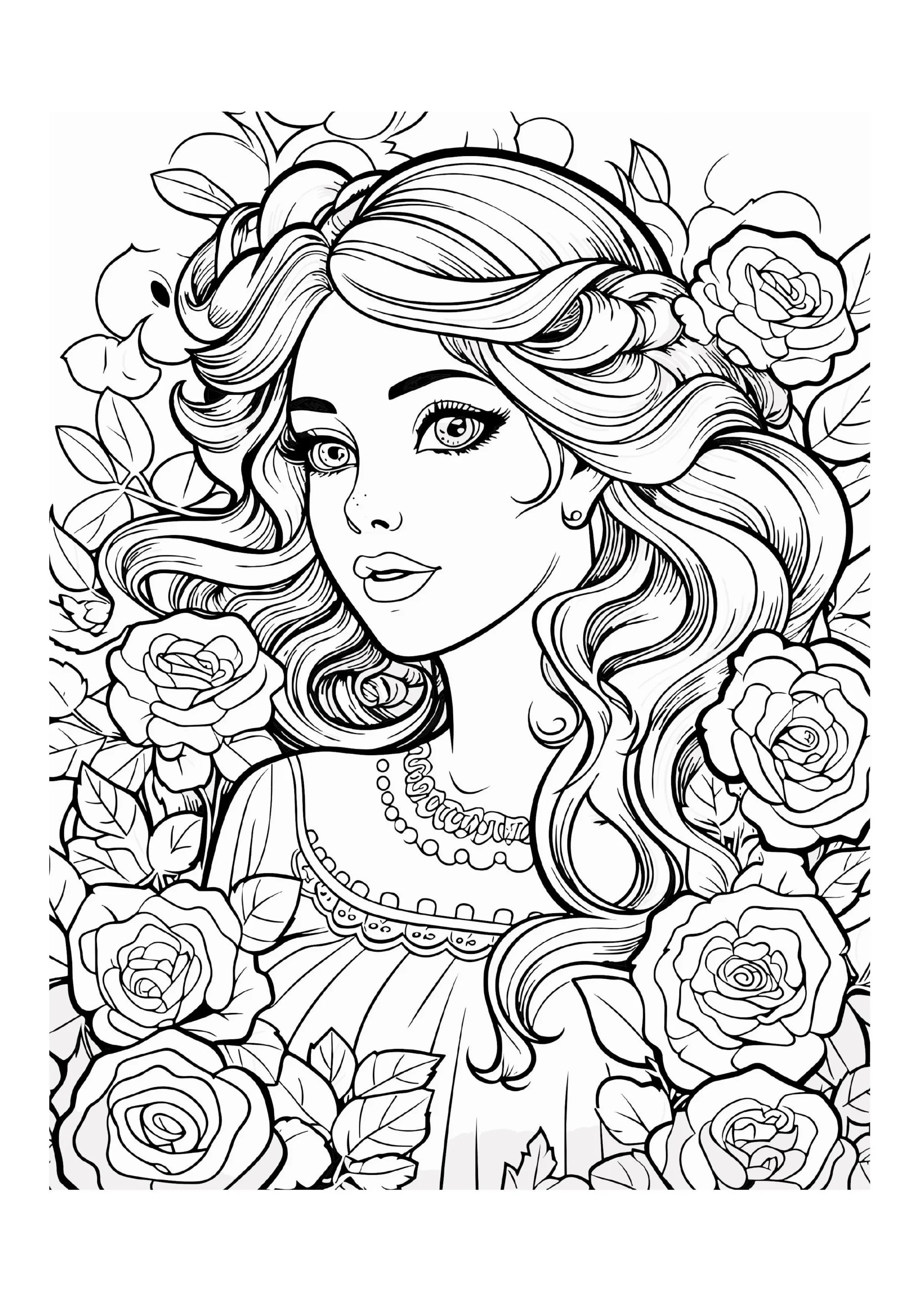 Princess Surrounded By Roses