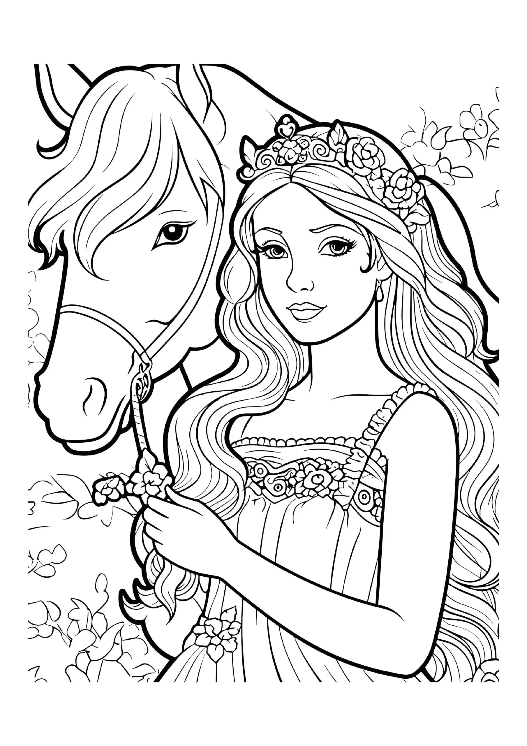 Princess With Loyal Horse