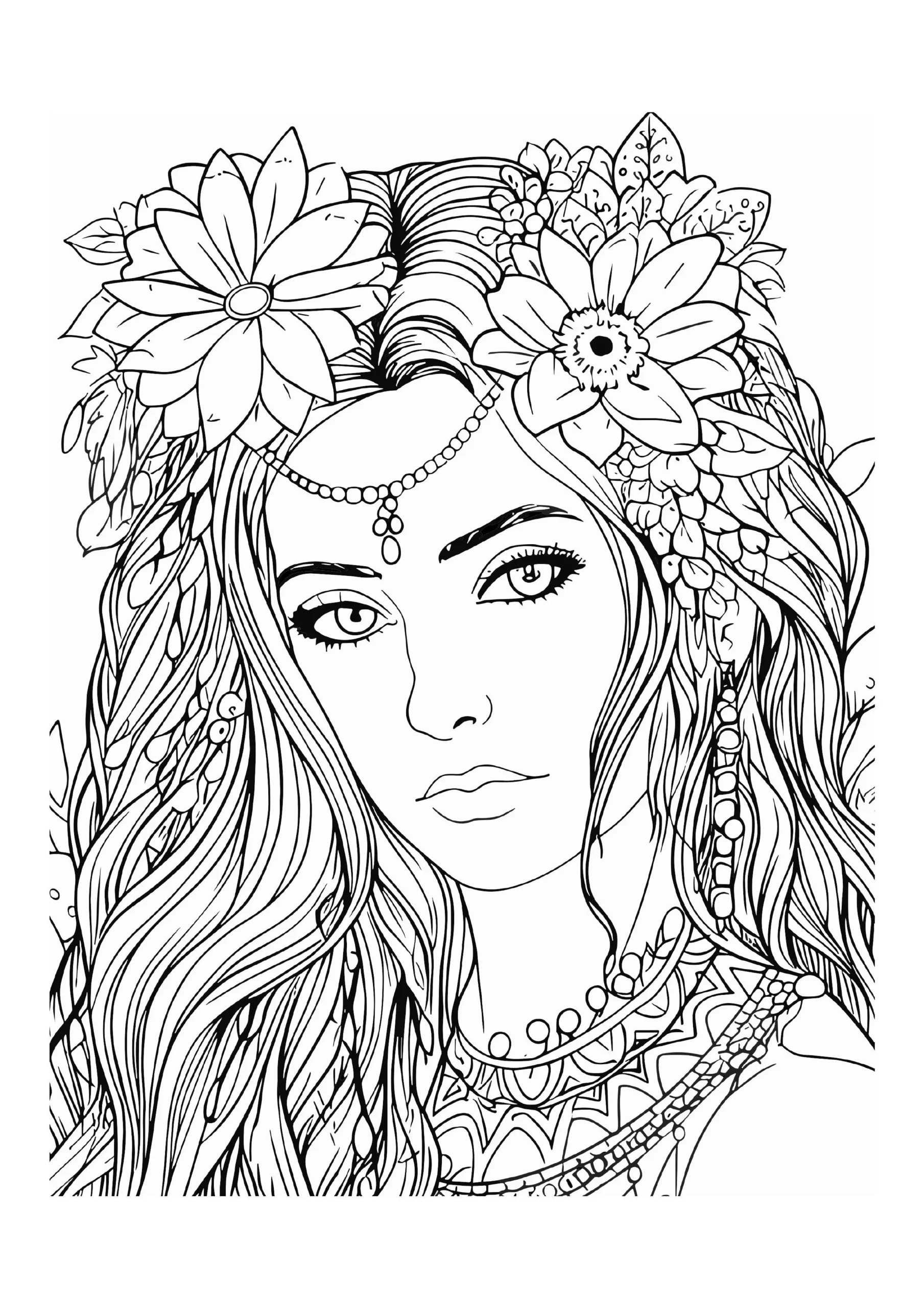 Princess With Floral Headdress