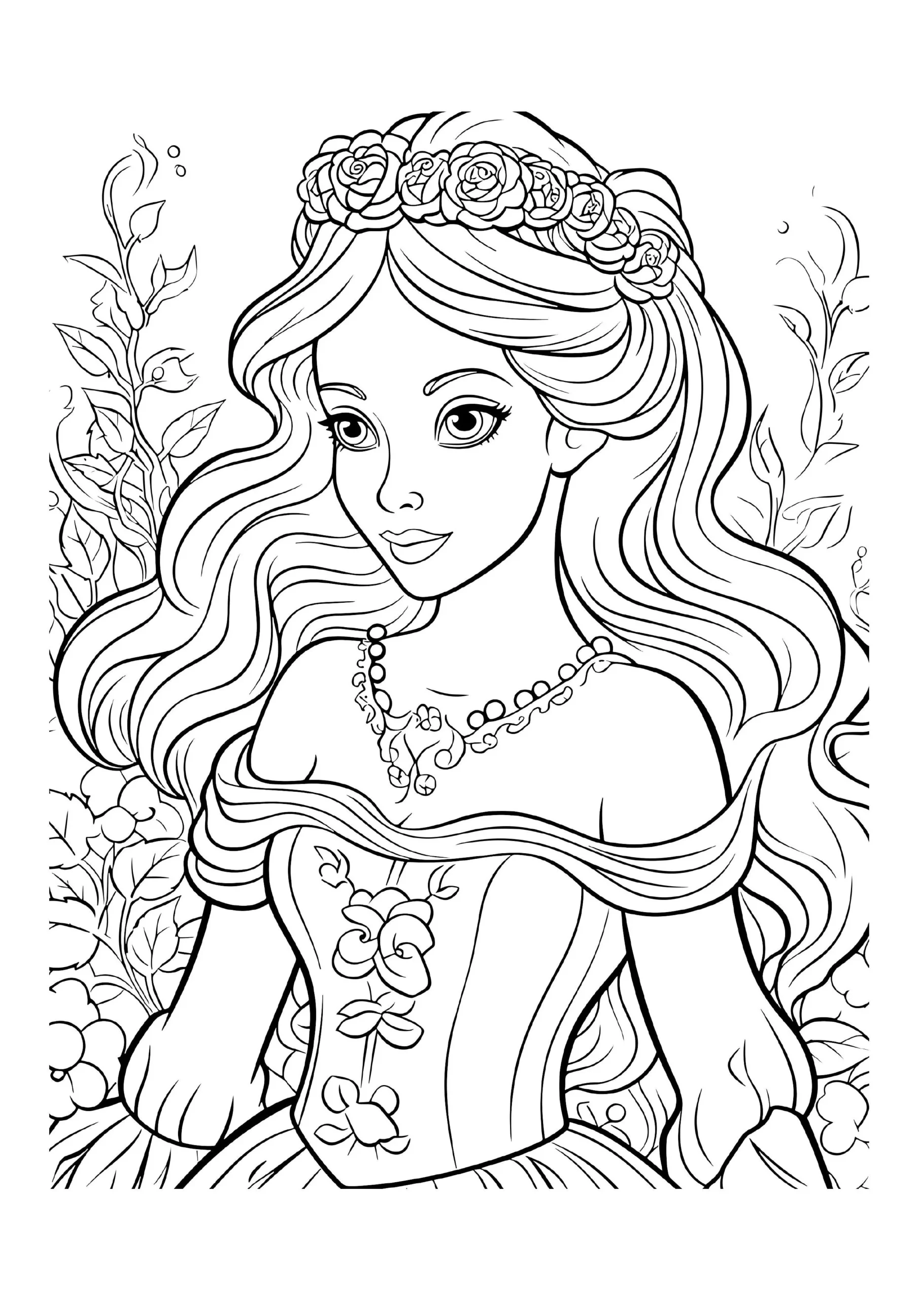 Princess With Floral Crown