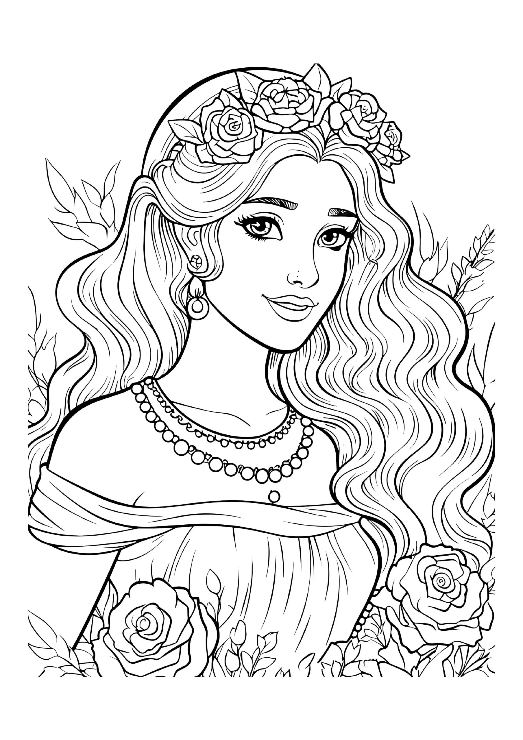 Princess With Floral Crown