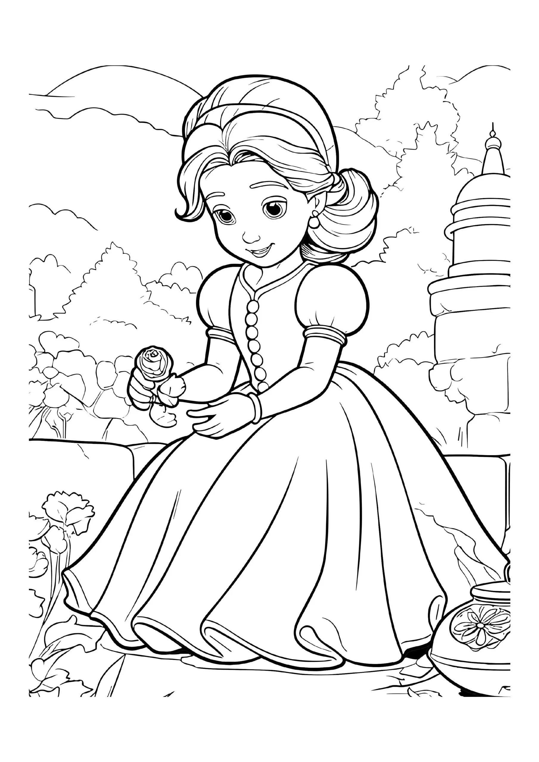 Princess With Flower In Hand