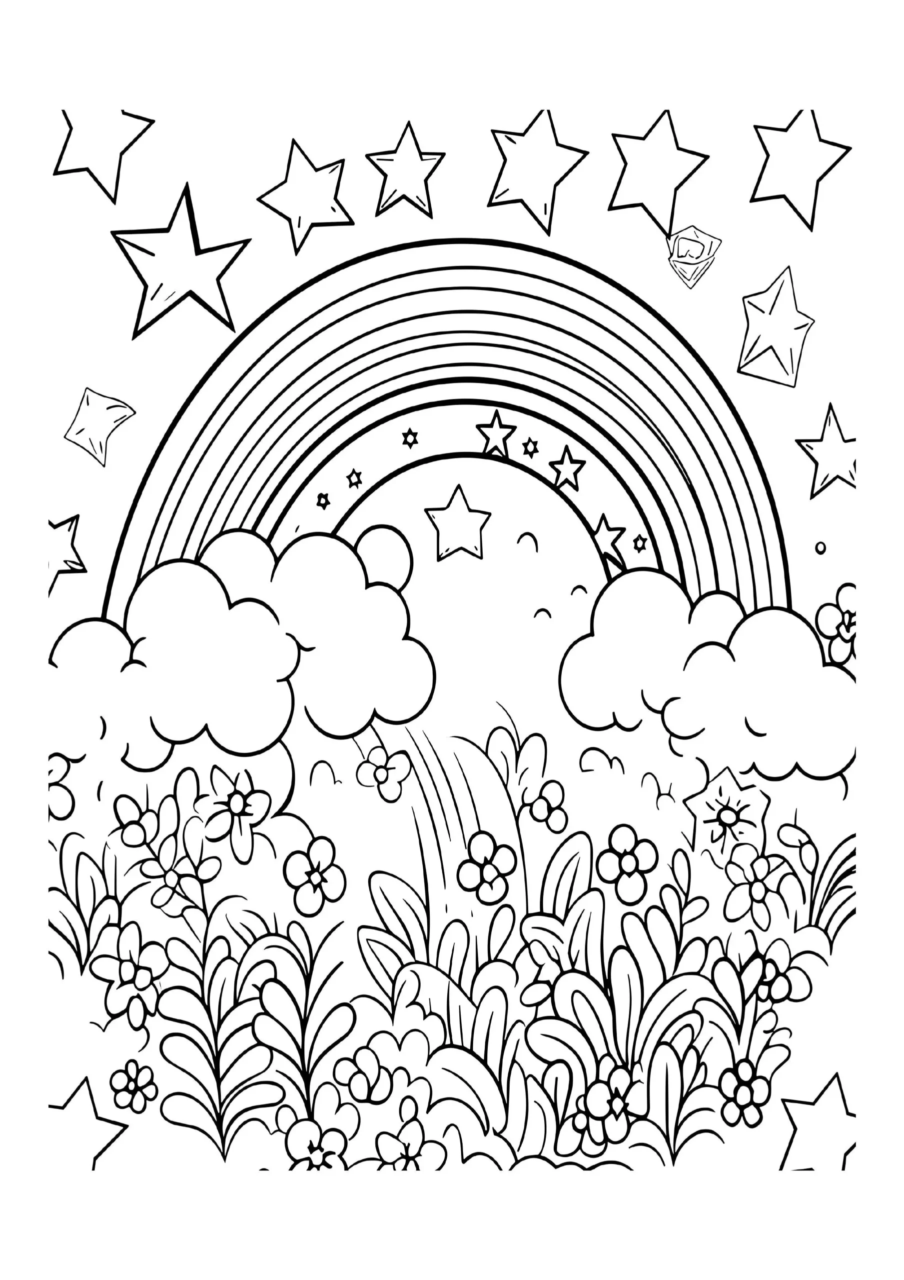 Rainbow Coloring Pages