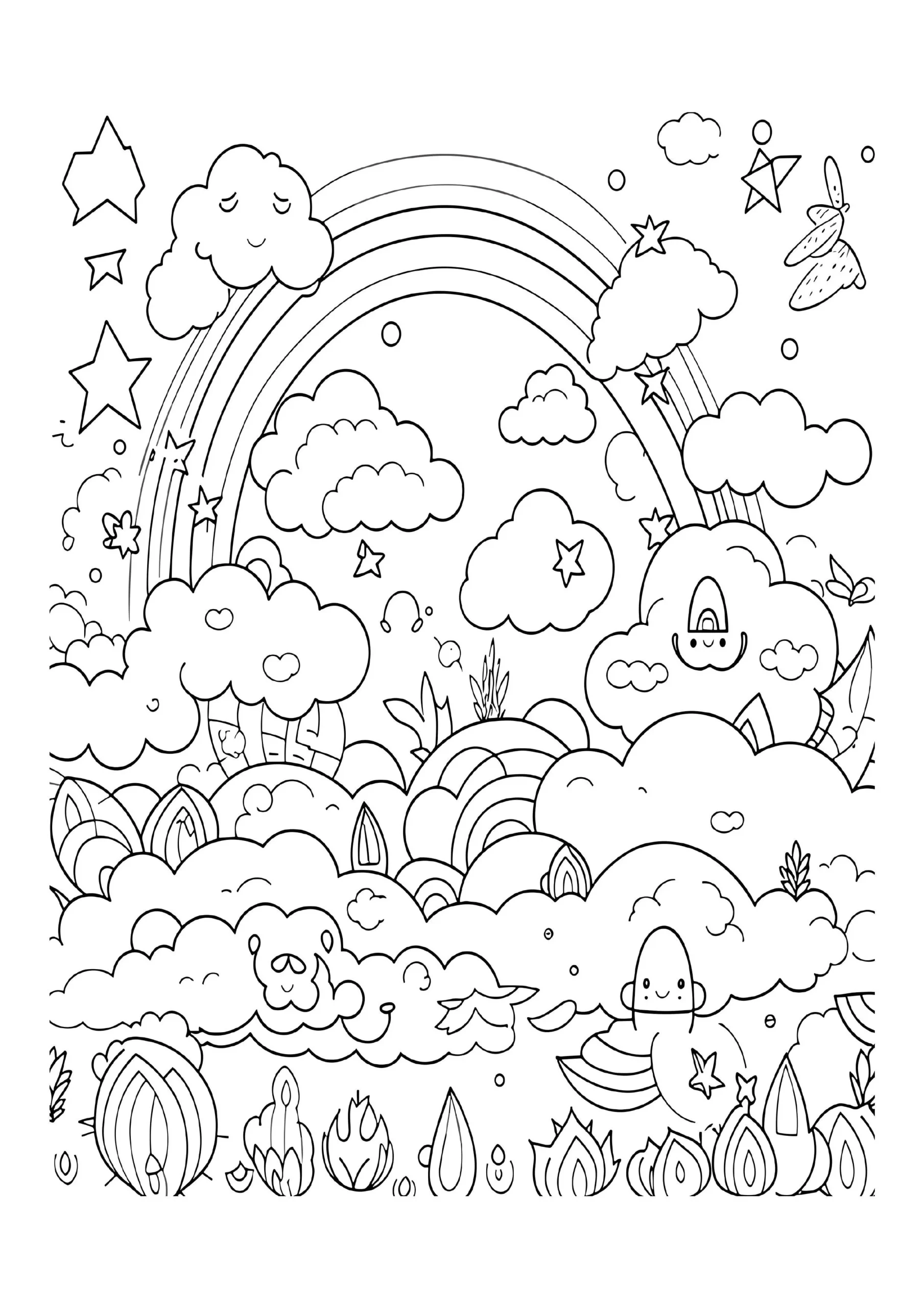 Rainbow Coloring Pages