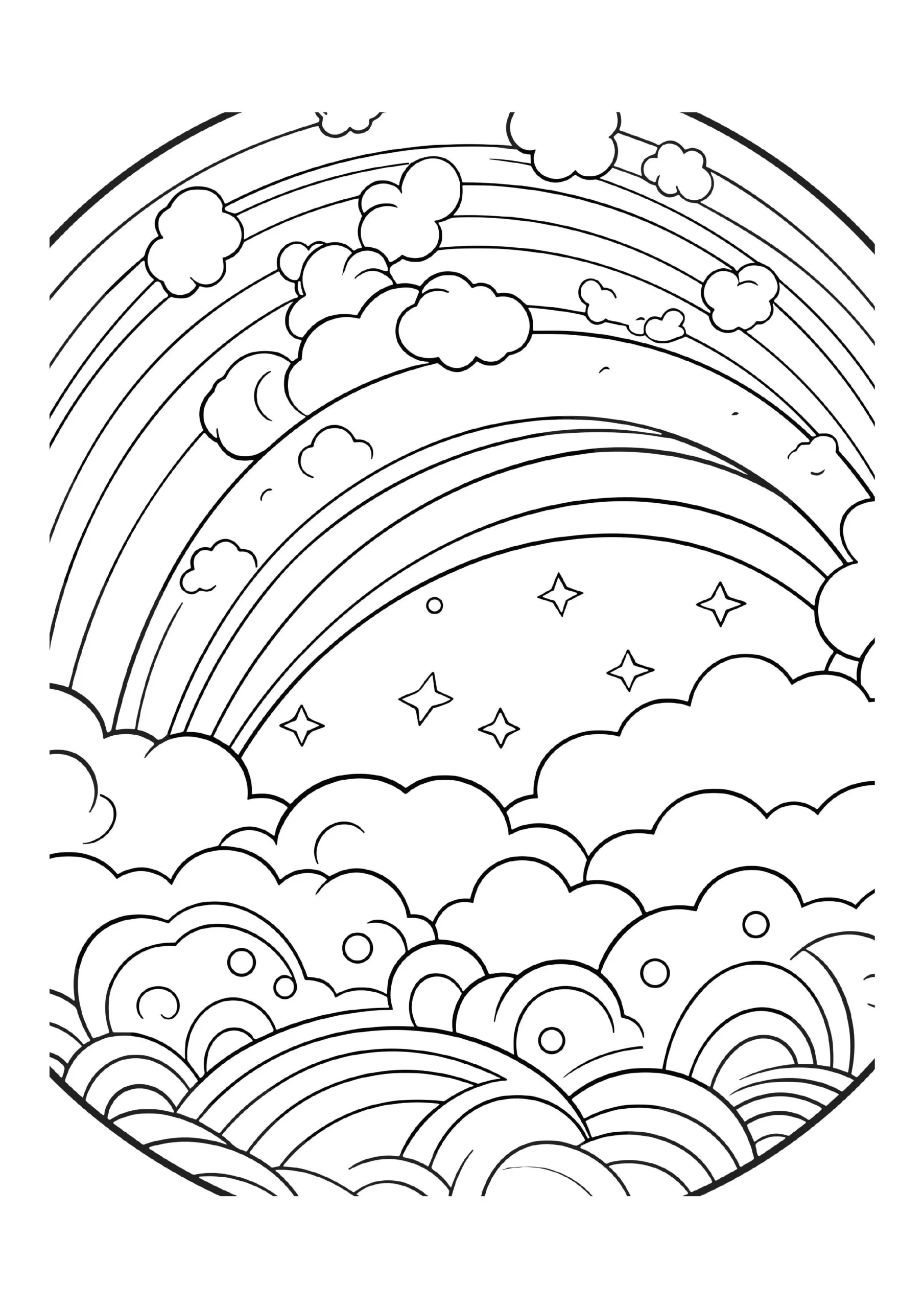 Rainbow Coloring Pages