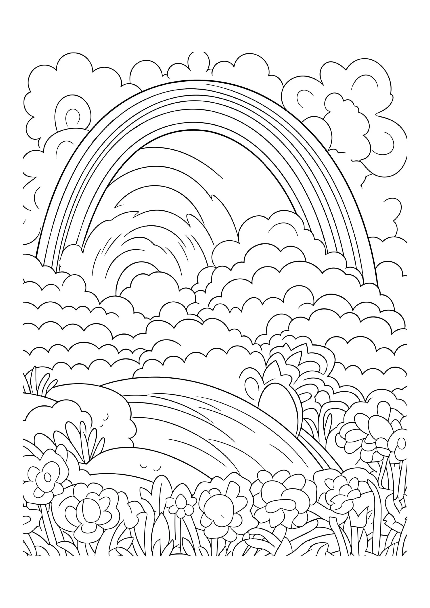 Rainbow Coloring Pages