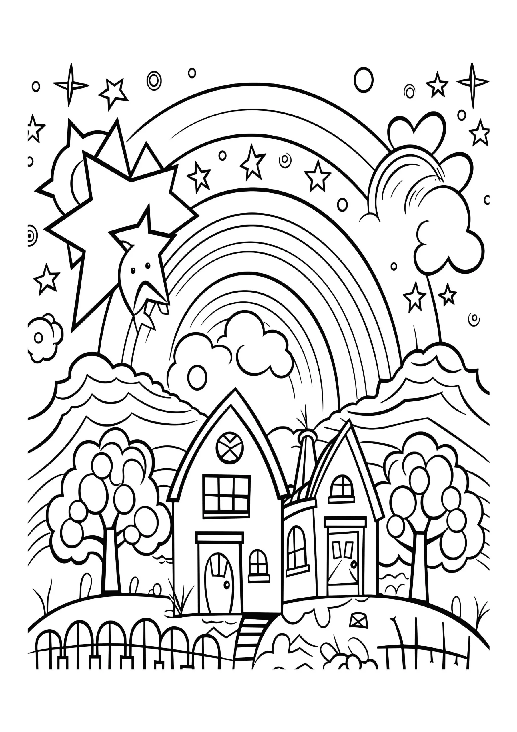 Rainbow Coloring Pages