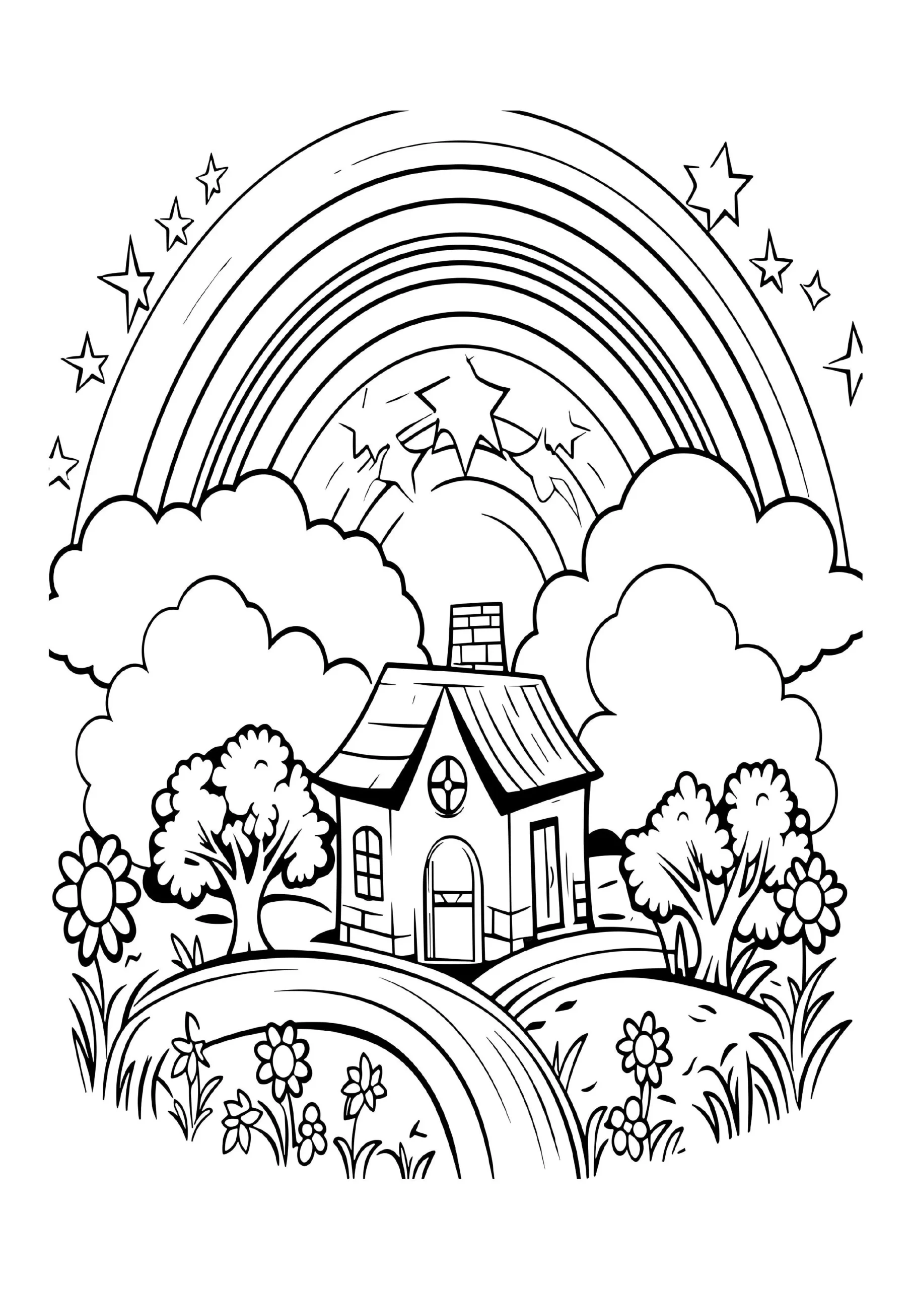 Rainbow Coloring Pages