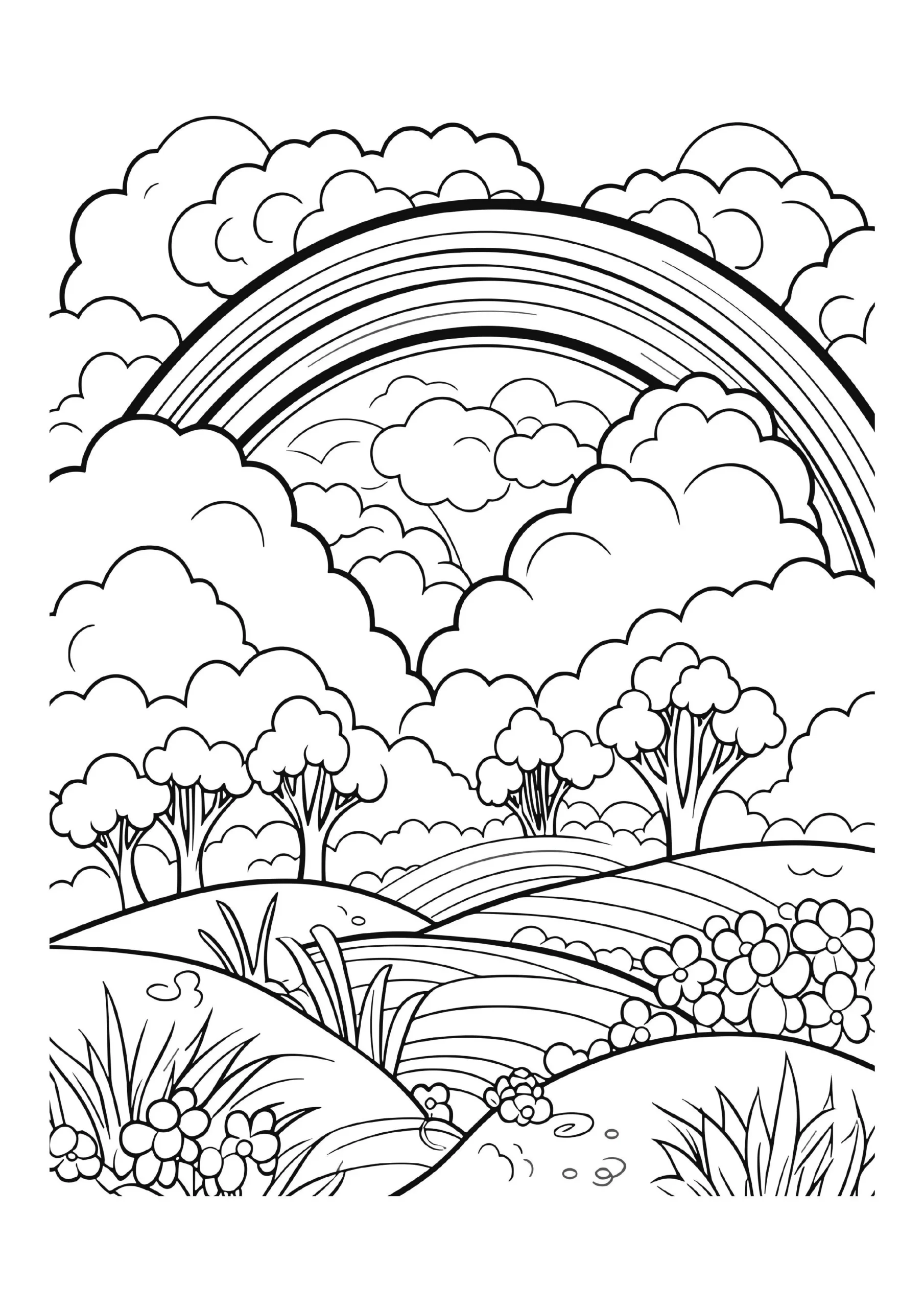 Rainbow Coloring Pages