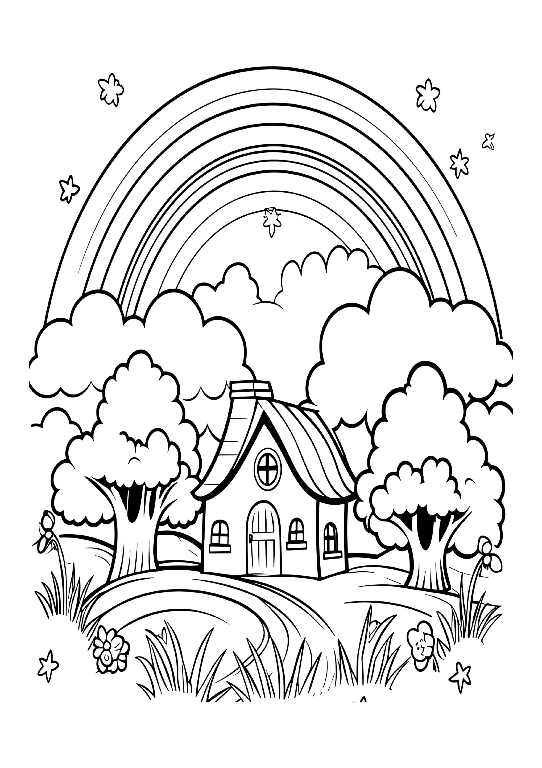 Rainbow Coloring Pages