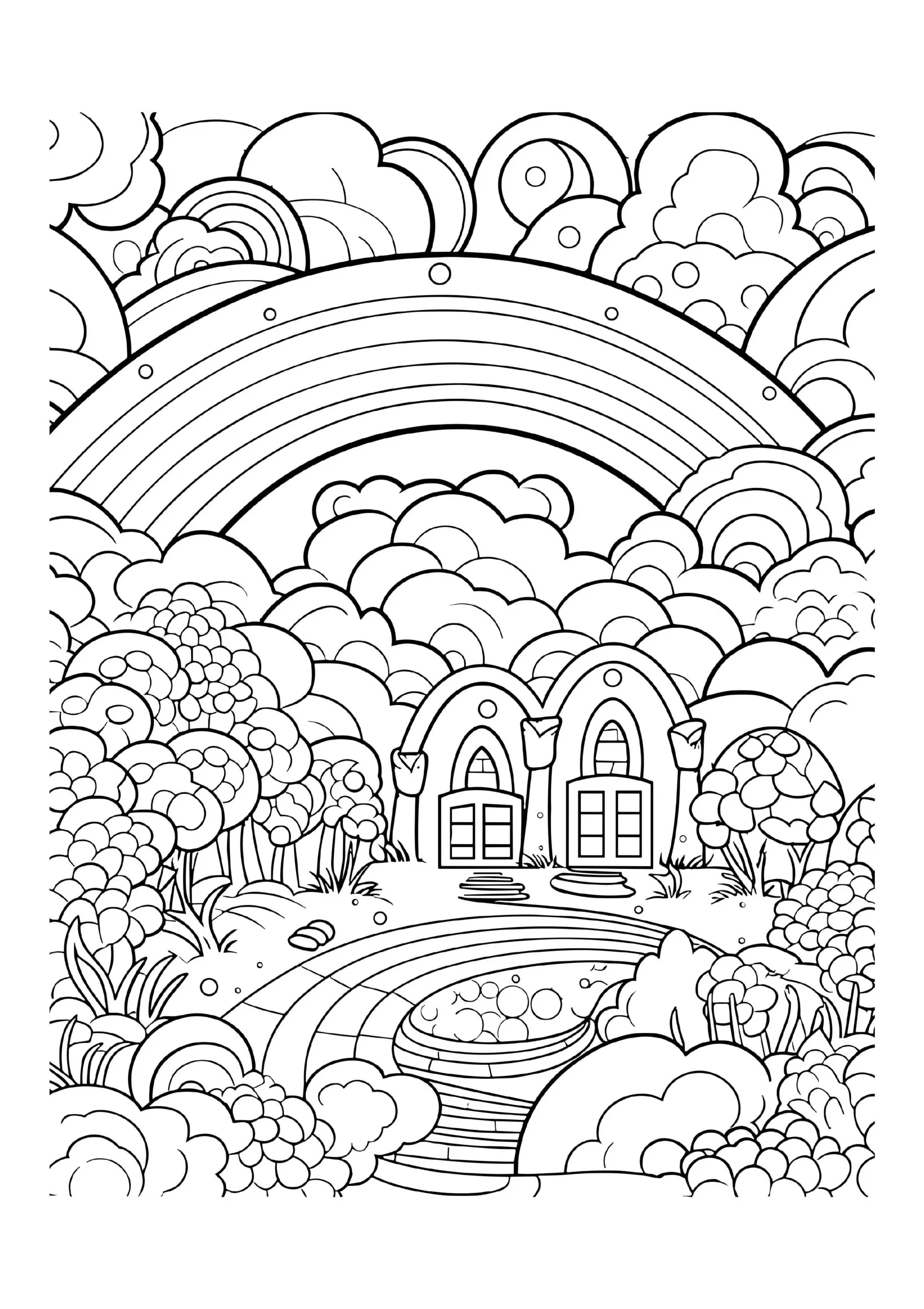 Rainbow Coloring Pages