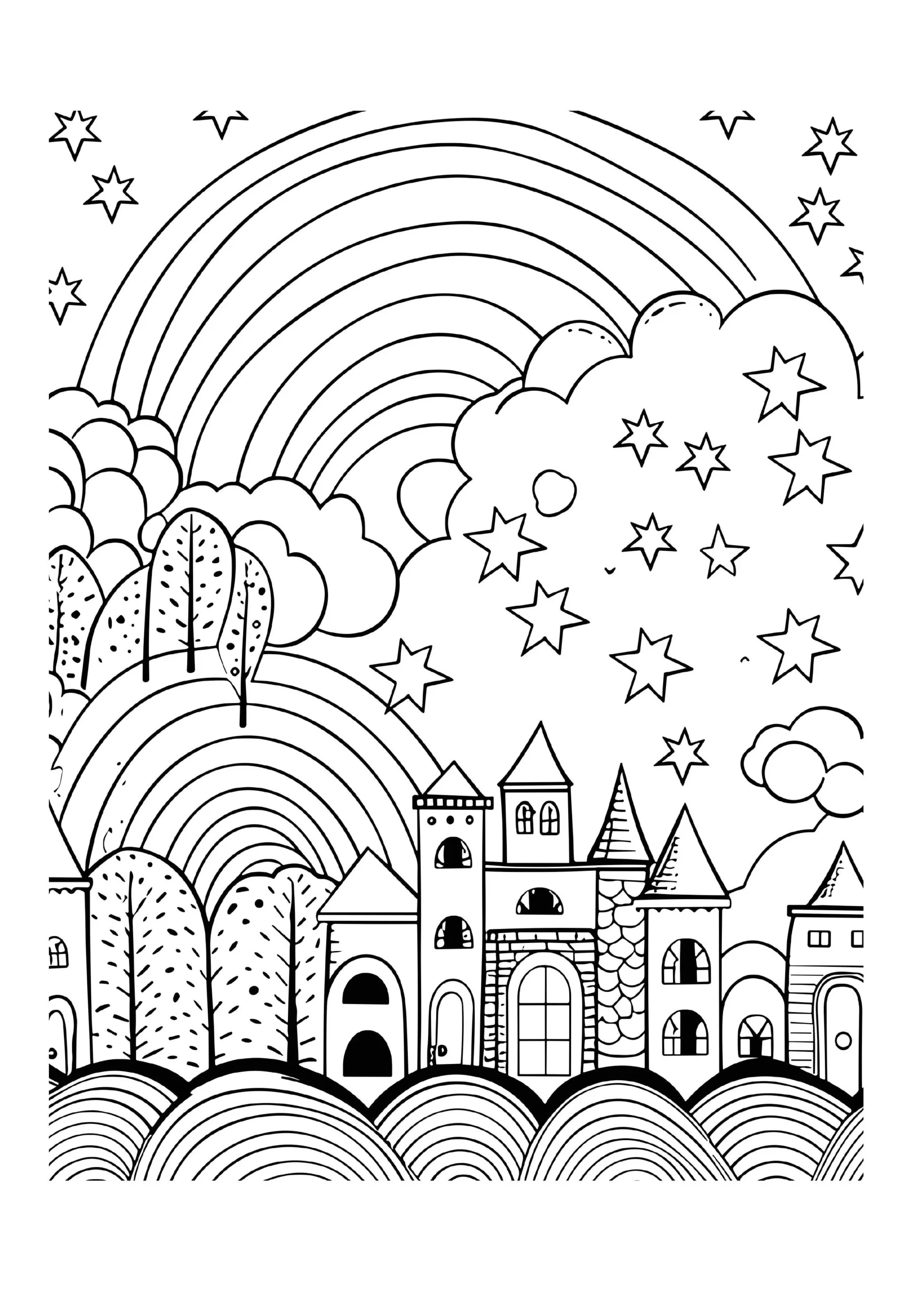 Rainbow Coloring Pages