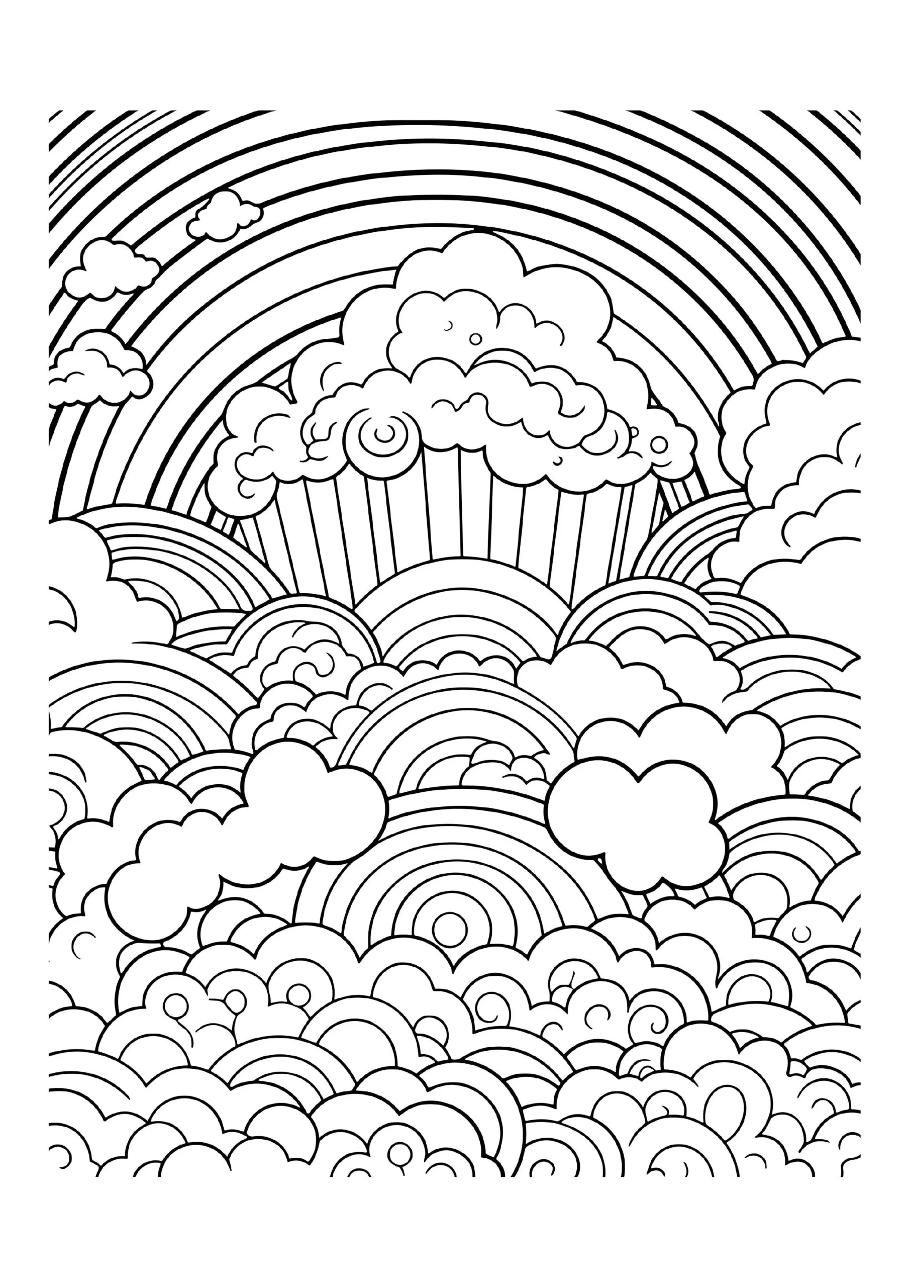 Rainbow Coloring Pages