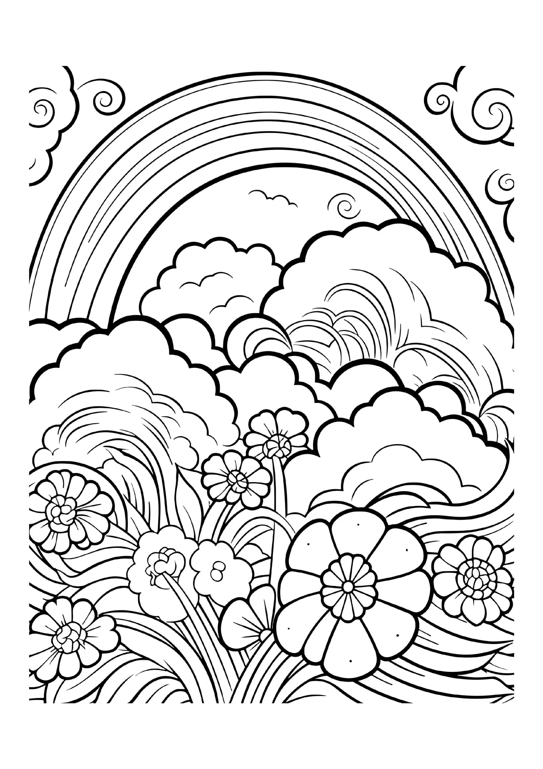 Rainbow Coloring Pages