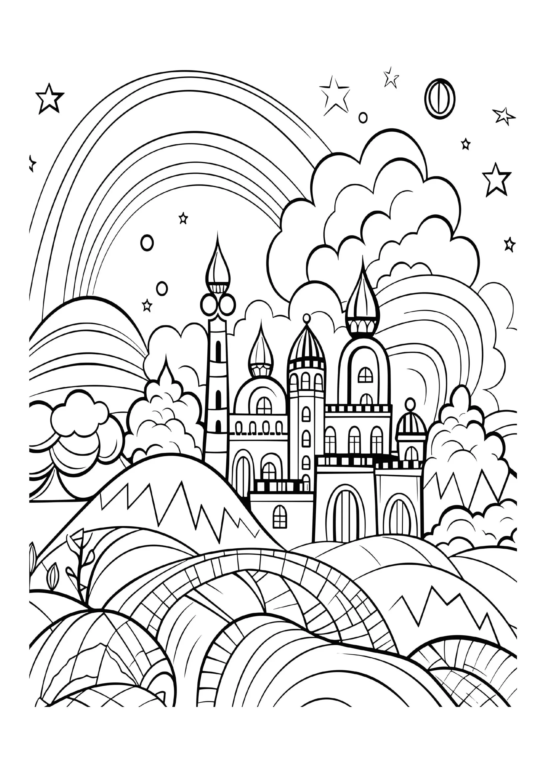 Rainbow Coloring Pages