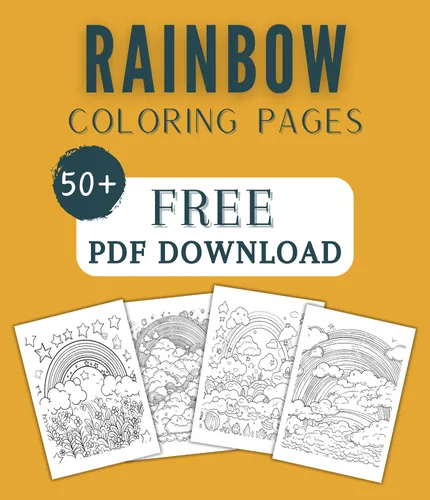 47 Lucky Rainbow Coloring Pages For Kids & Adults (FREE DOWNLOAD)