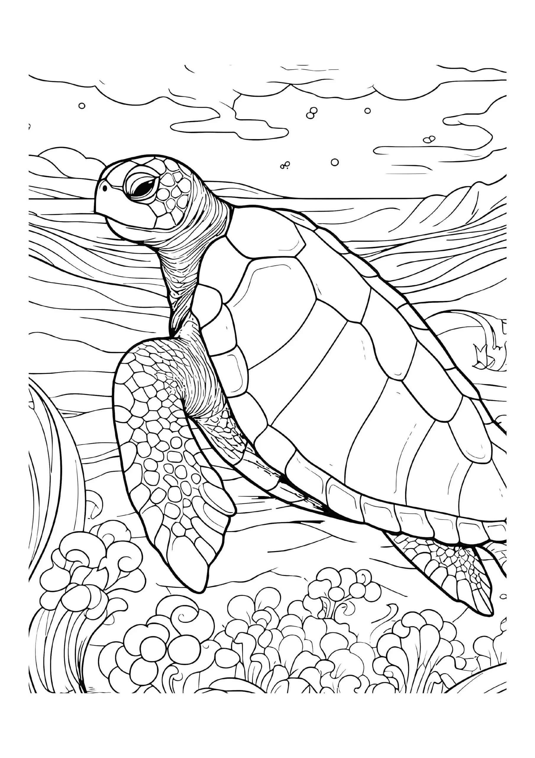 Sea Turtle Coloring Pages