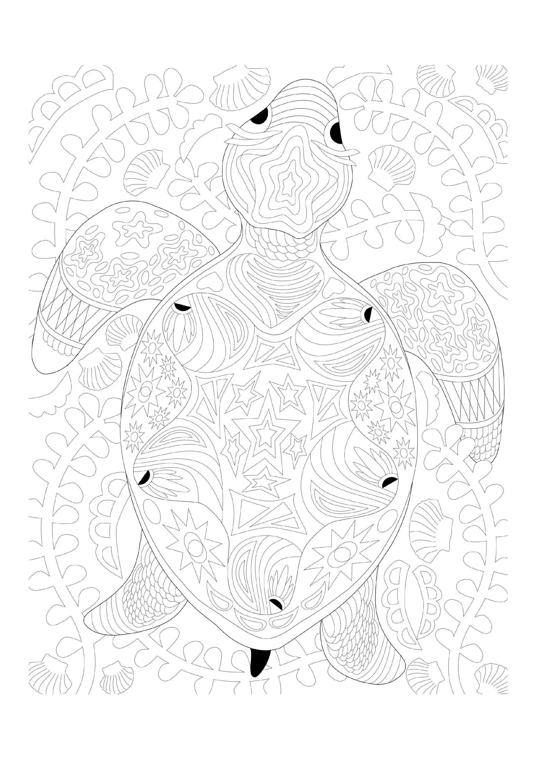 Intricate Turtle Mandala