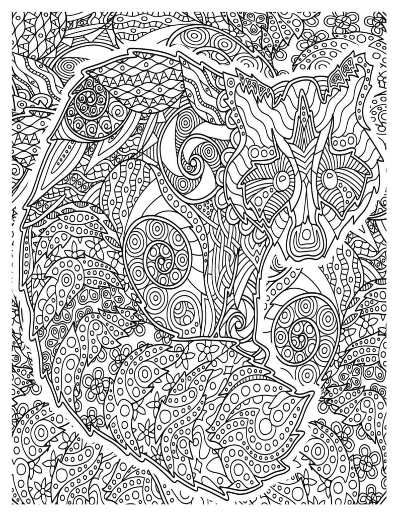 Snail And Mandala Patterns Fox