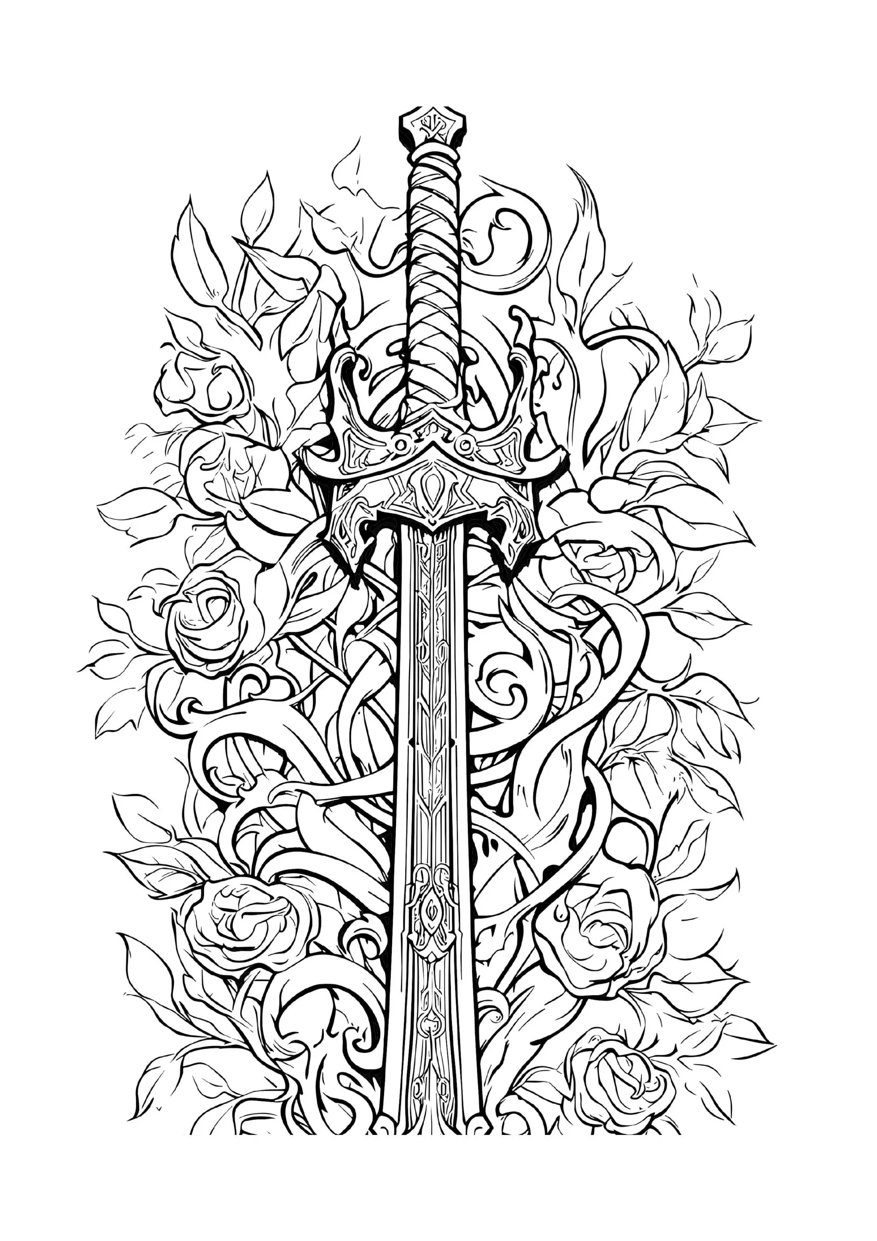 Sword Coloring Pages