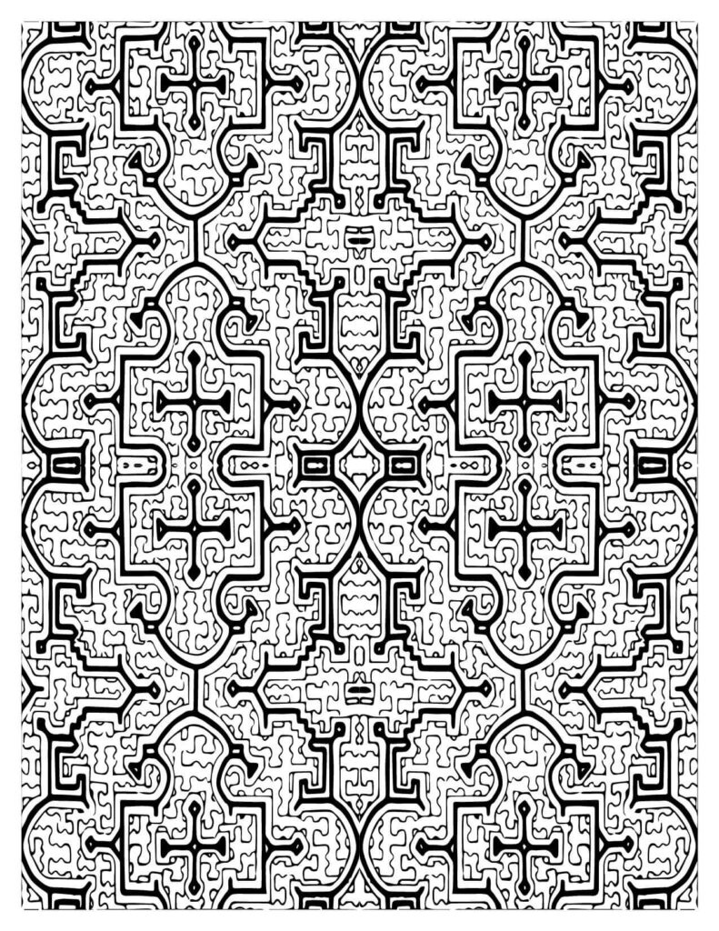  Tracery Seamless Pattern mandala coloring pages 