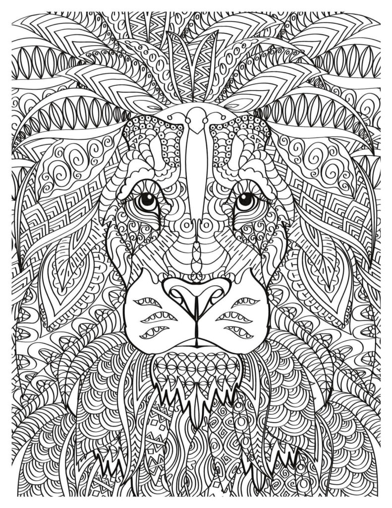 Traditional Lion Head Intricate Design