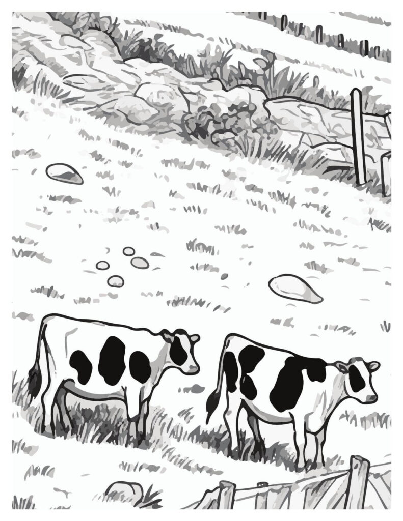  Two Cows In cow coloring pages