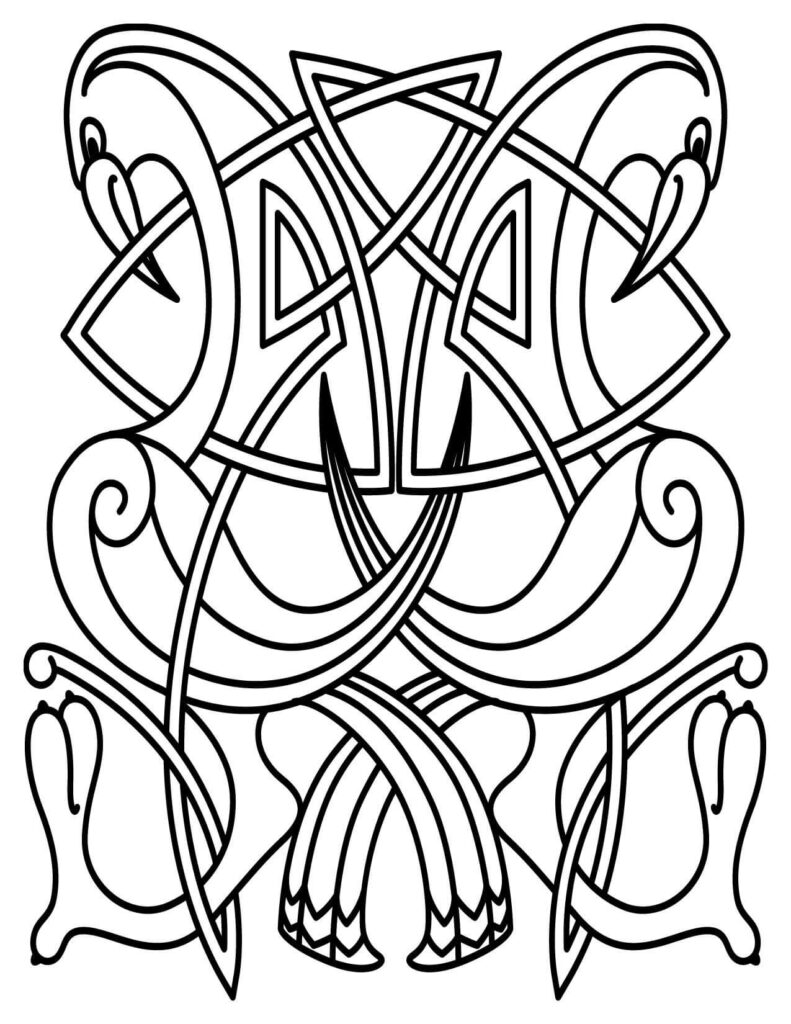  Two herons Celtic Knotwork Design