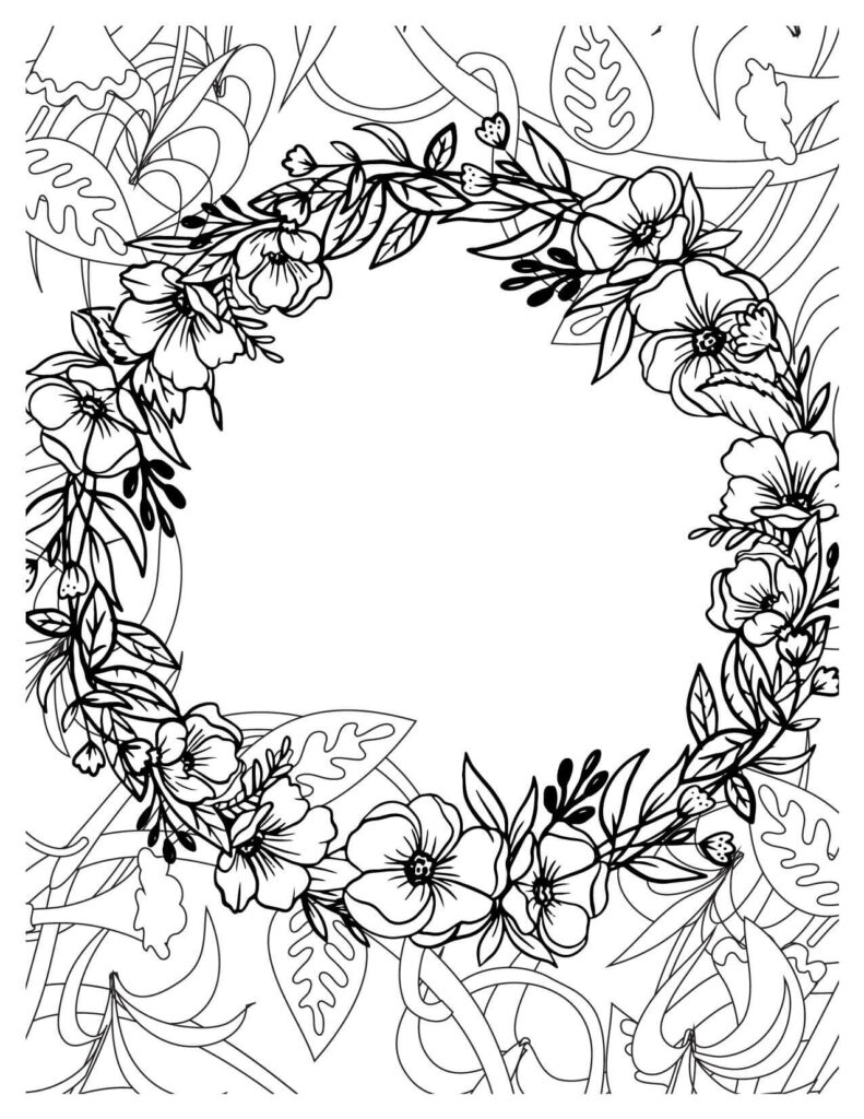 Wreath with Closely Woven Flowers 