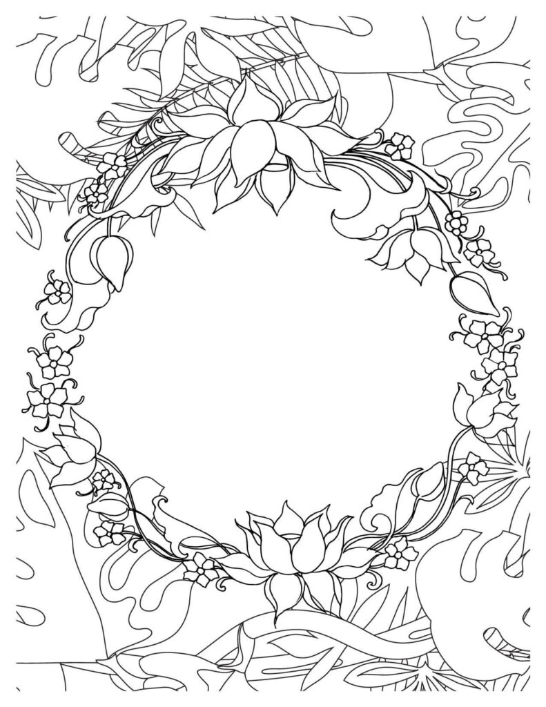 Wreath with Rhythm of Diverse Flowers