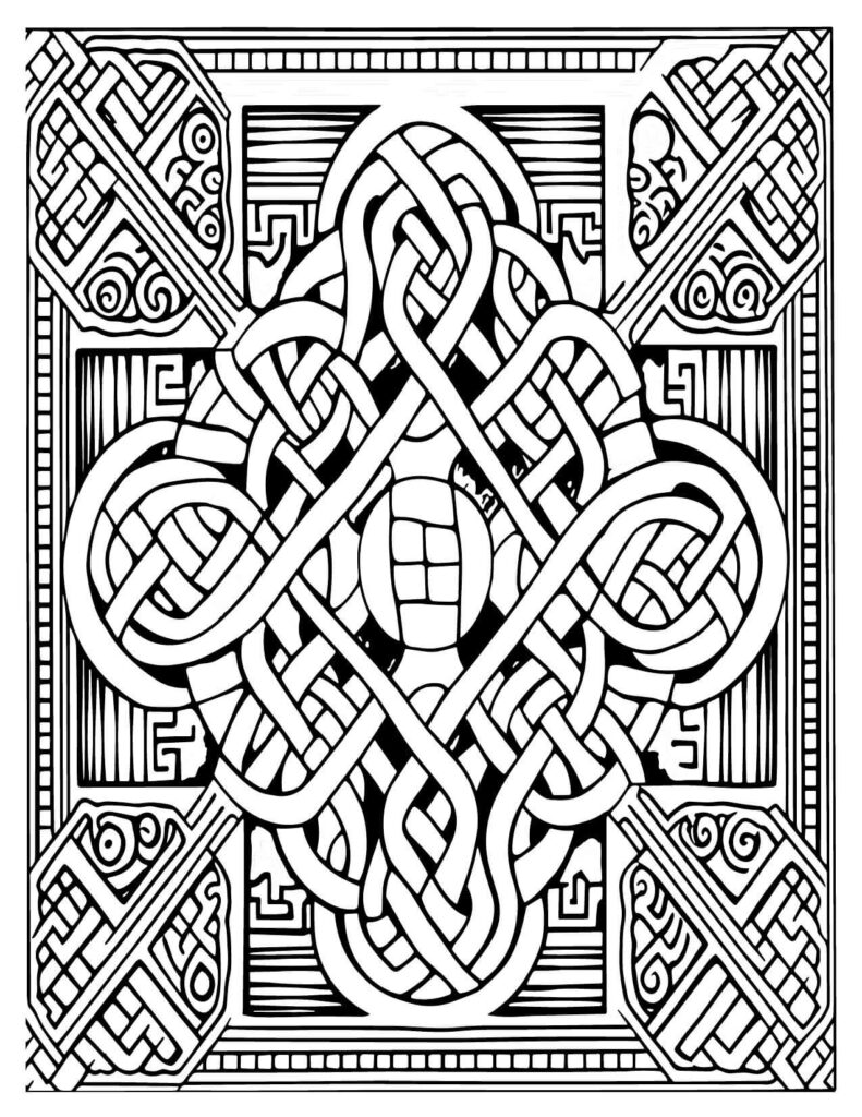 Zentangle With Interwoven Celtic Knotwork Design