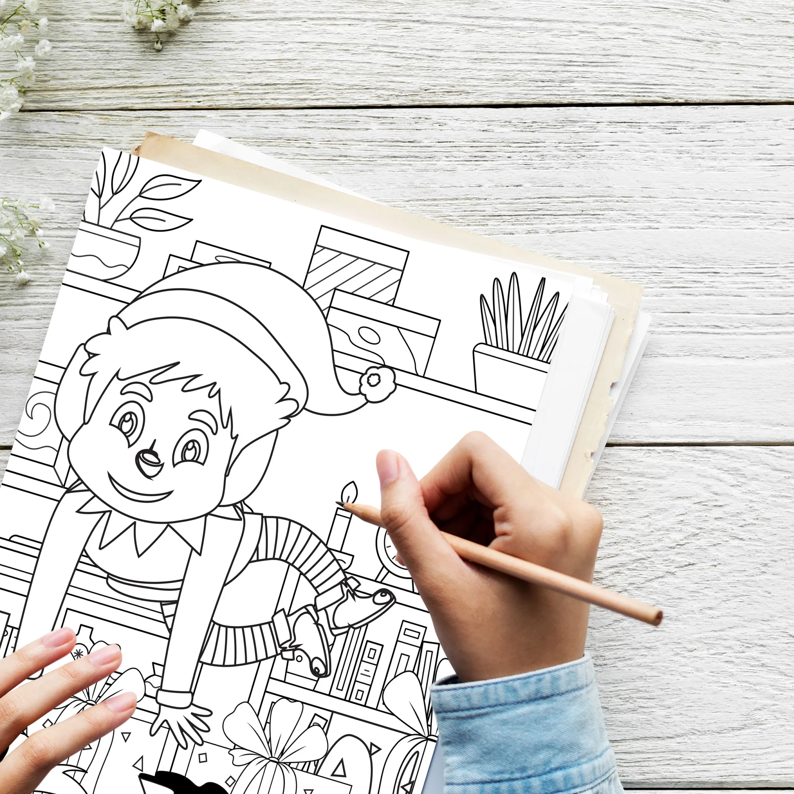 elf on the shelf coloring pages