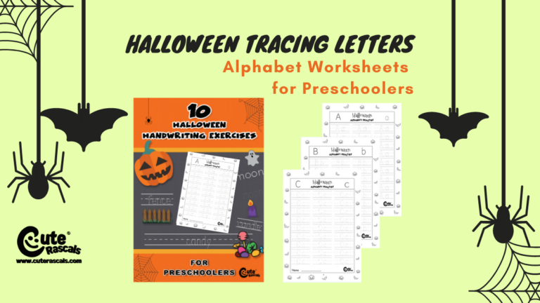 Free Printable Tracing Letters Halloween Alphabet Worksheets for Preschool