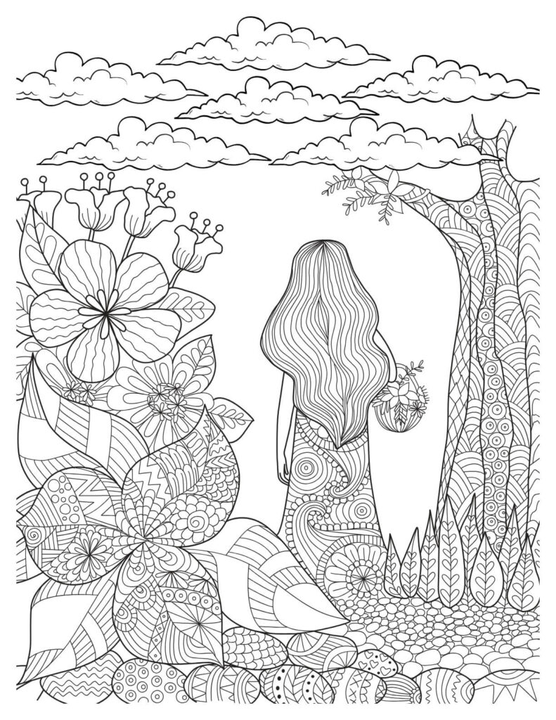 tranquil nature coloring pages