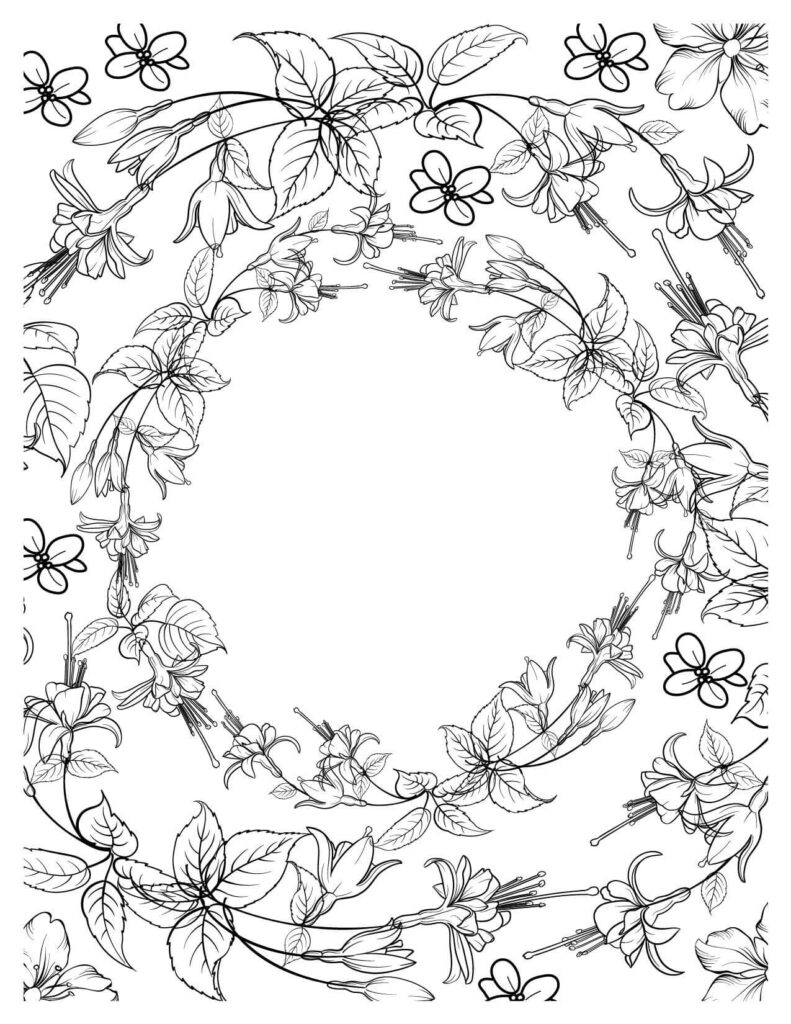 Freestyle Floral Fiesta Coloring Page