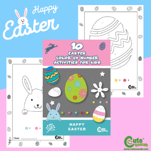 Fun Easter Color By Number Free Printable Worksheets For Preschoolers