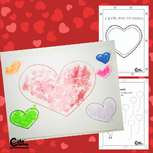 Easy and Simple Heart Valentines Arts and Crafts for Kids (4-6 Year Olds) Montessori Activity with Free Printable Worksheets