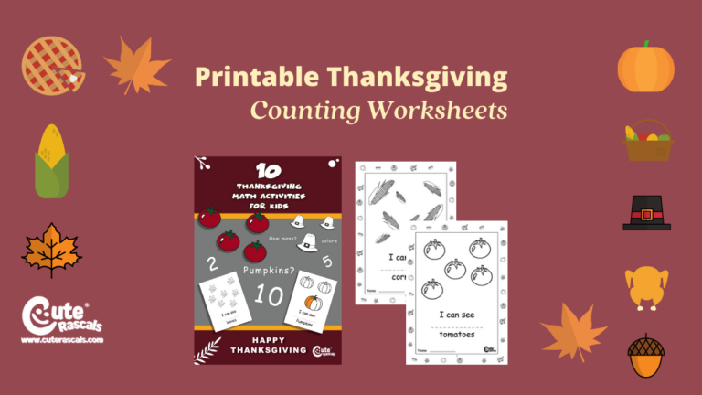 Thanksgiving Counting Printables For Kids