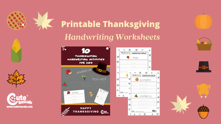 Free Printable Thanksgiving Handwriting Worksheets