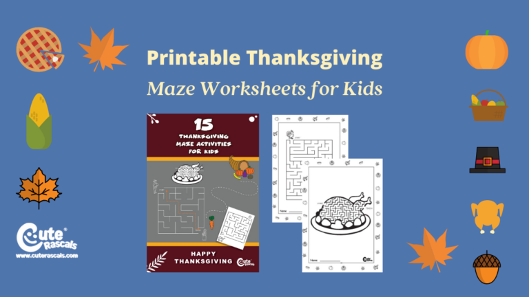 Thanksgiving Maze Printables for Kids