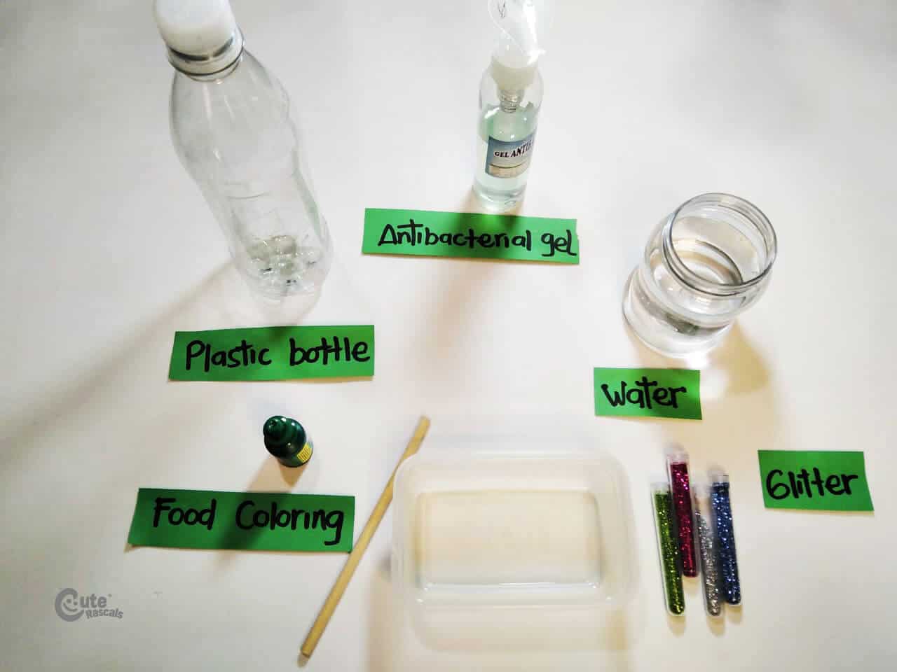 Materials for Green as a dinosaur activity