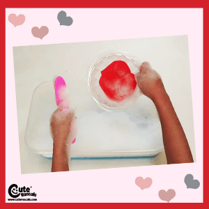 Let’s Wash the Hearts Sensory Activity For Toddlers (1-2 Year Olds) With Free Printable Worksheets